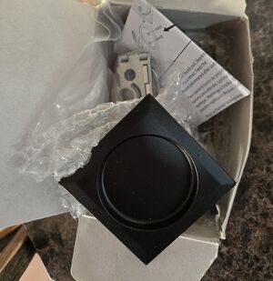 Kwikset 334SQT-11P Square Passage Pocket Door Lock Venetian Iron Black Finish